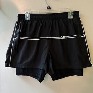Adam Selman Sport 2-in-1 athletic running shorts
